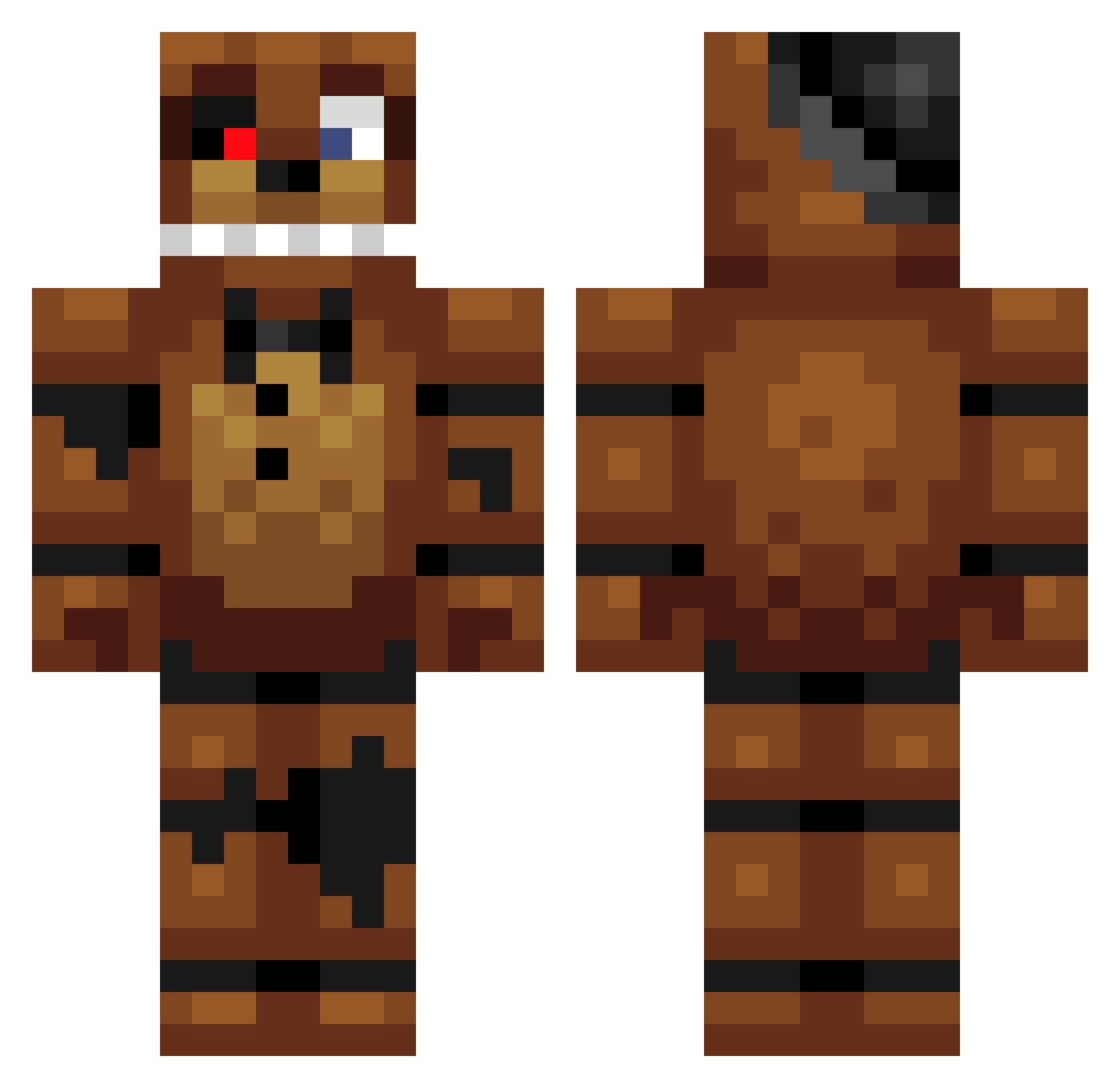 Freddyfazbear89 Minecraft skin, front and back view