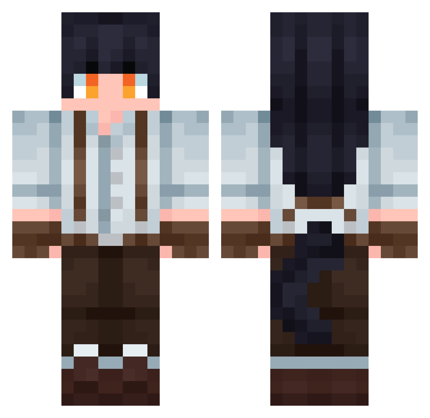 Fox_RD Minecraft skin, front and back view