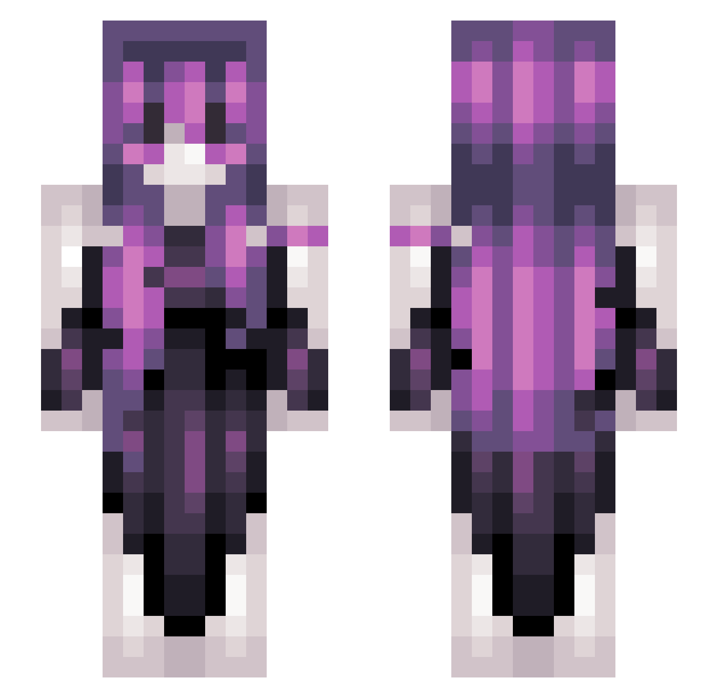 SylvanRathian Minecraft skin, front and back view