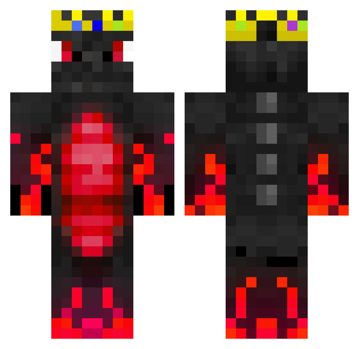 SparkDragon_12 Minecraft skin, front and back view