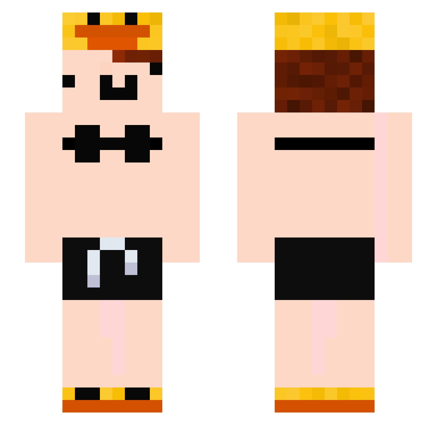 Litanal Minecraft skin, front and back view