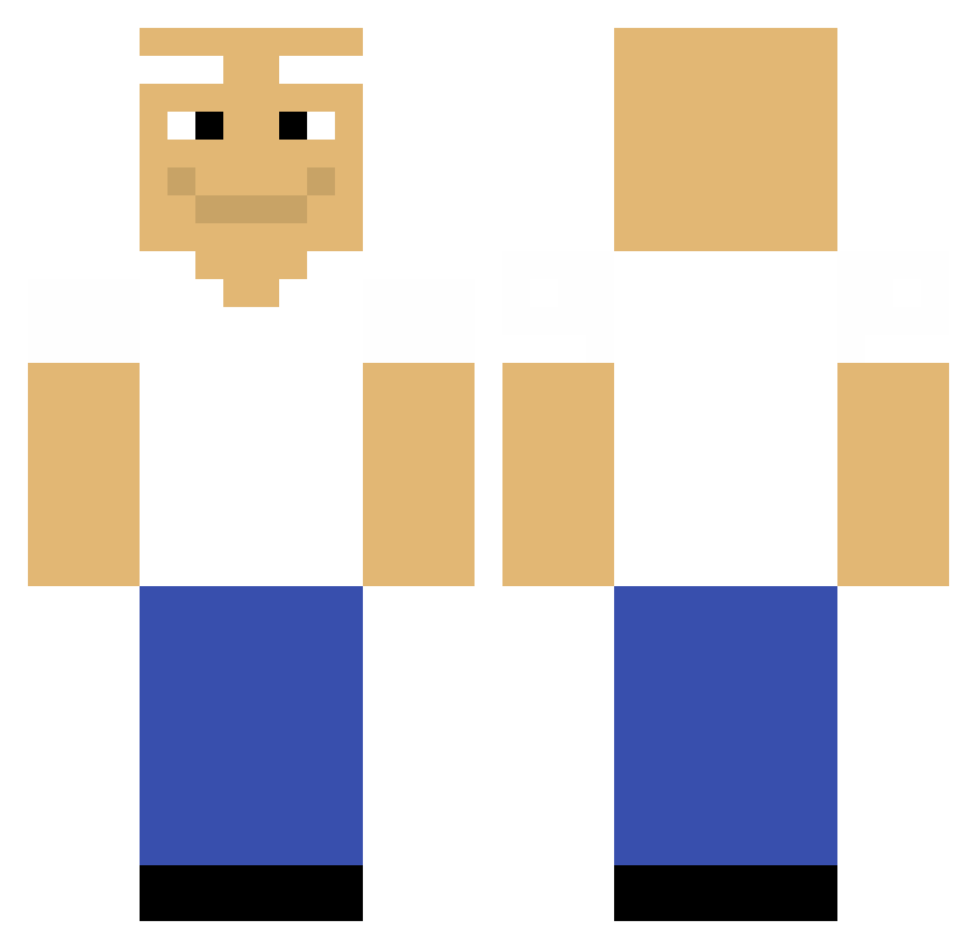 MeisterProperNga Minecraft skin, front and back view