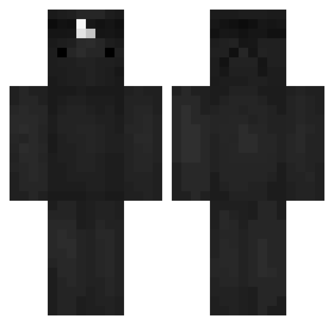 Tydeligt Minecraft skin, front and back view