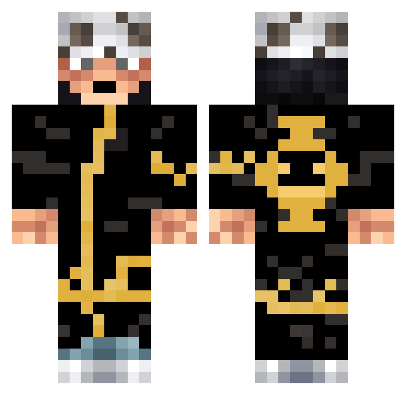 booskalexis Minecraft skin, front and back view