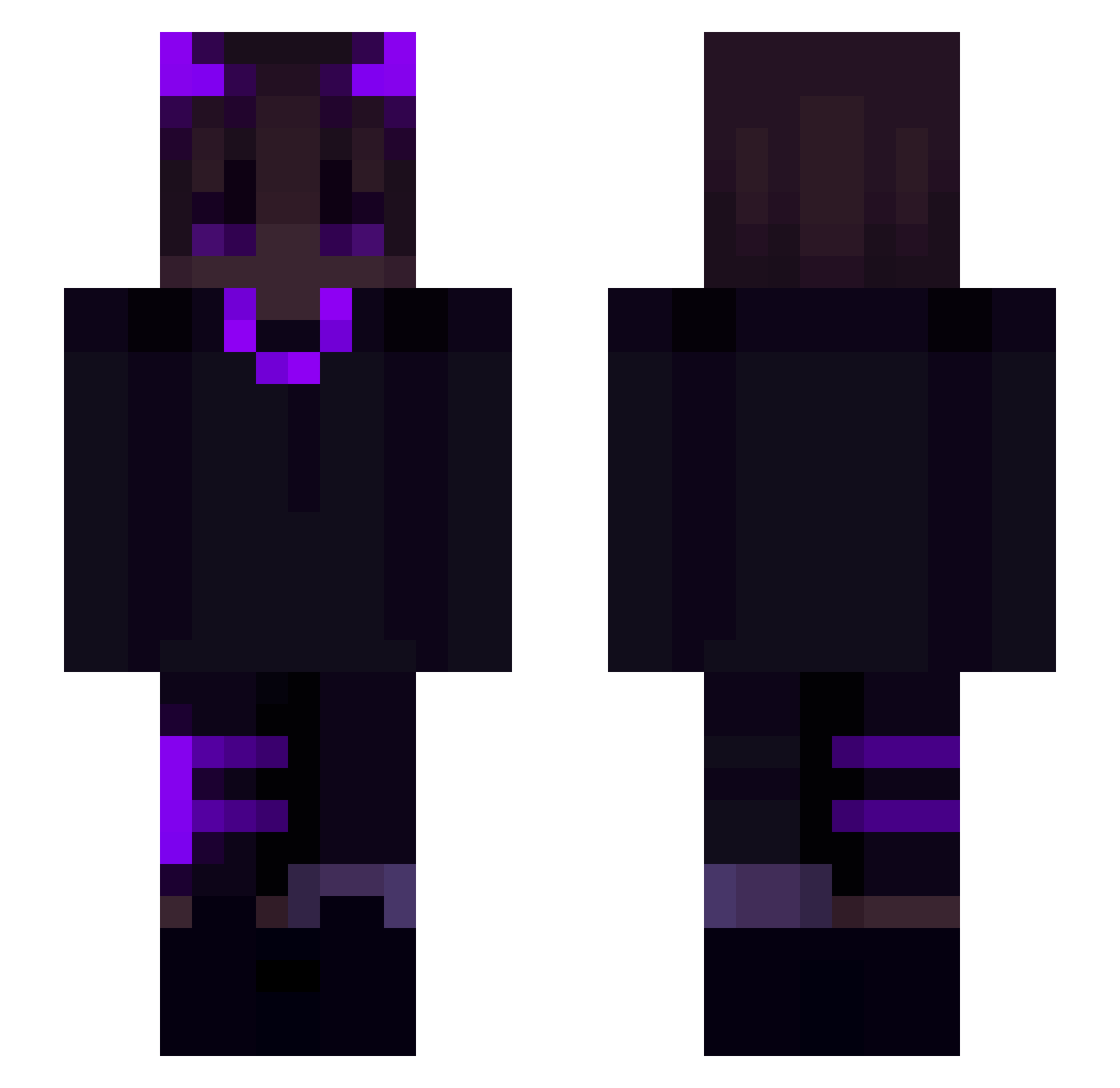 Sojich Minecraft skin, front and back view