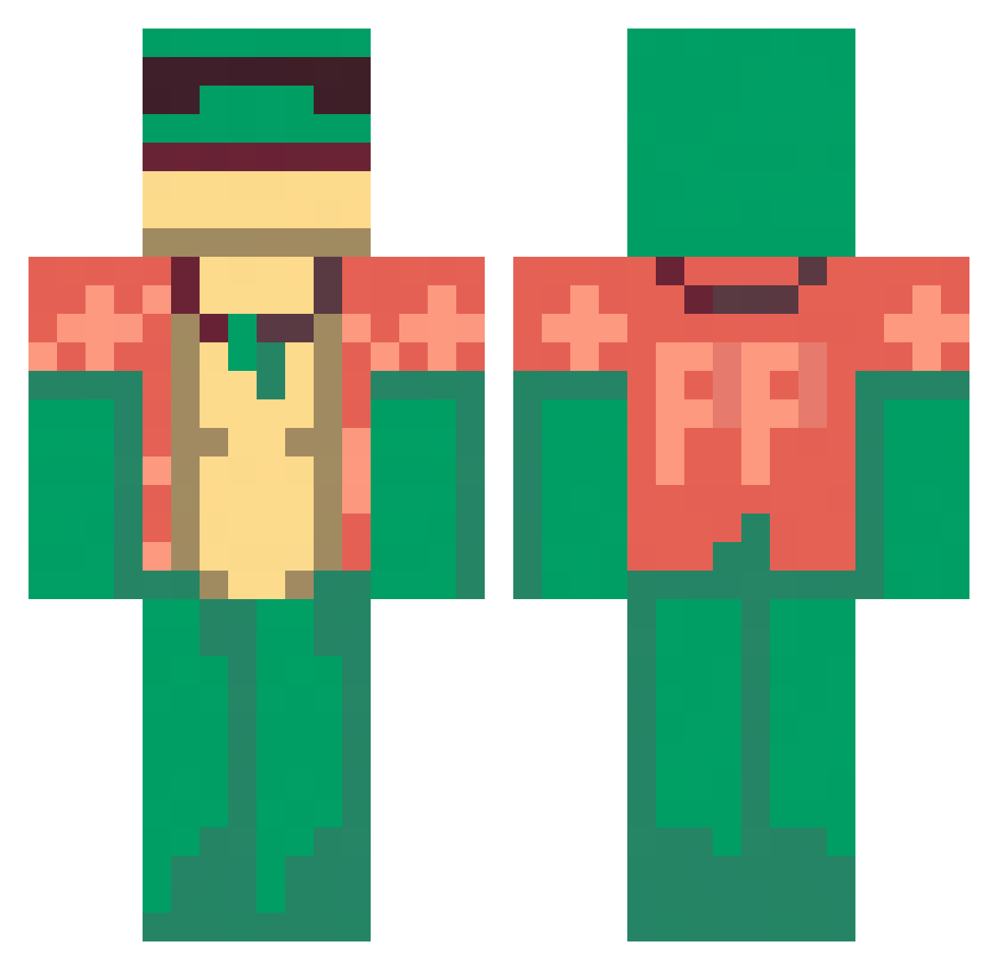 paavanFL Minecraft skin, front and back view