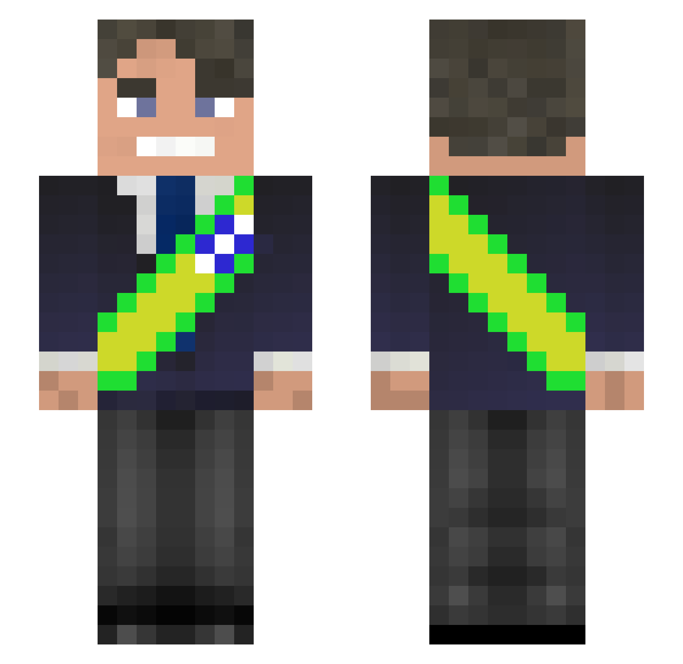 bernardomfb Minecraft skin, front and back view