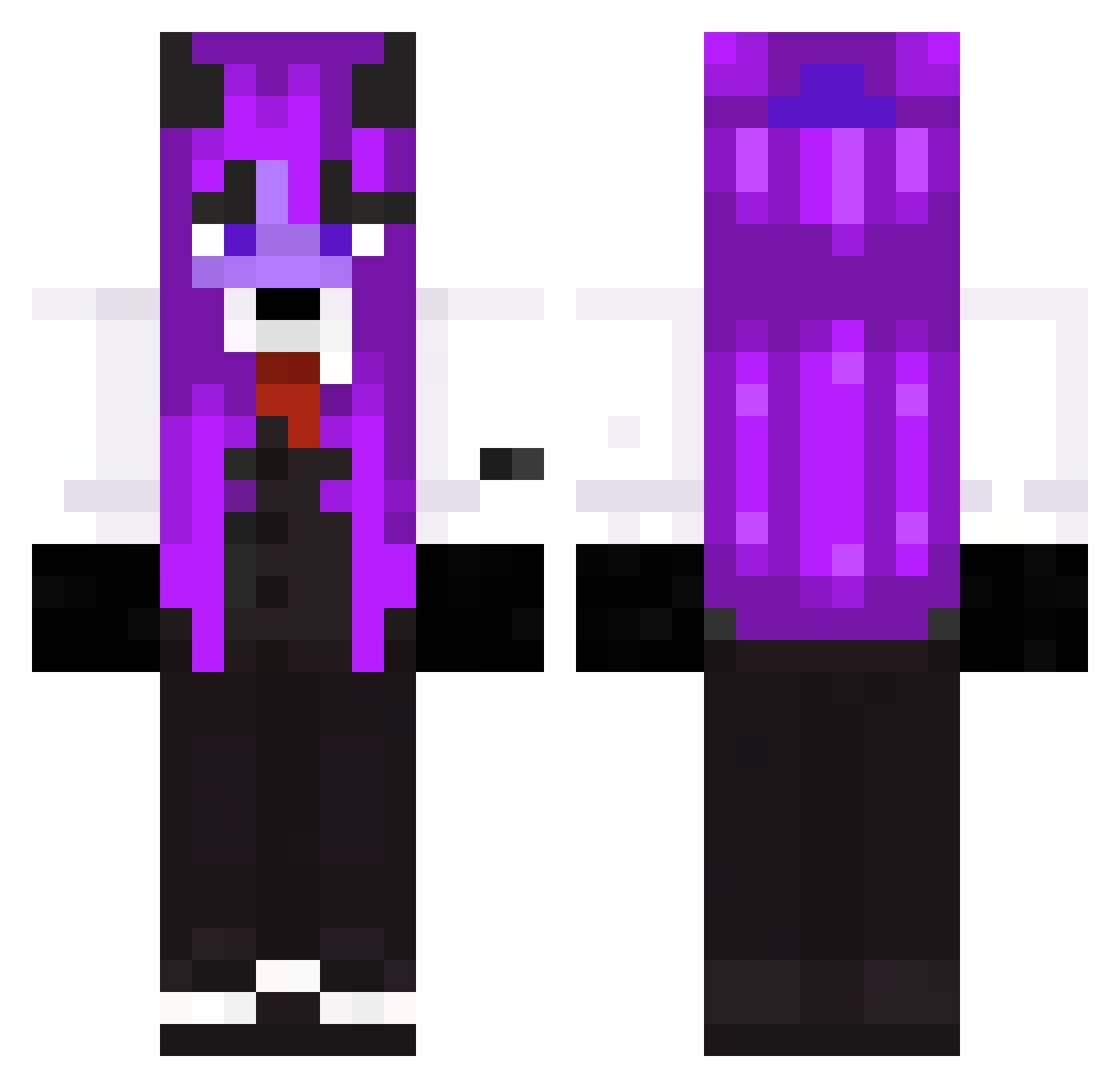 Voodoolillie181 Minecraft skin, front and back view