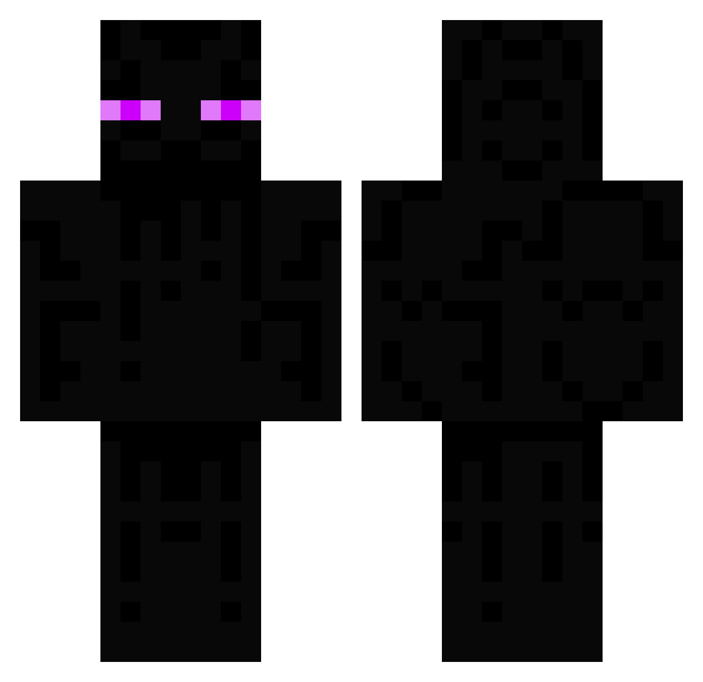 Teaeaeaea Minecraft skin, front and back view