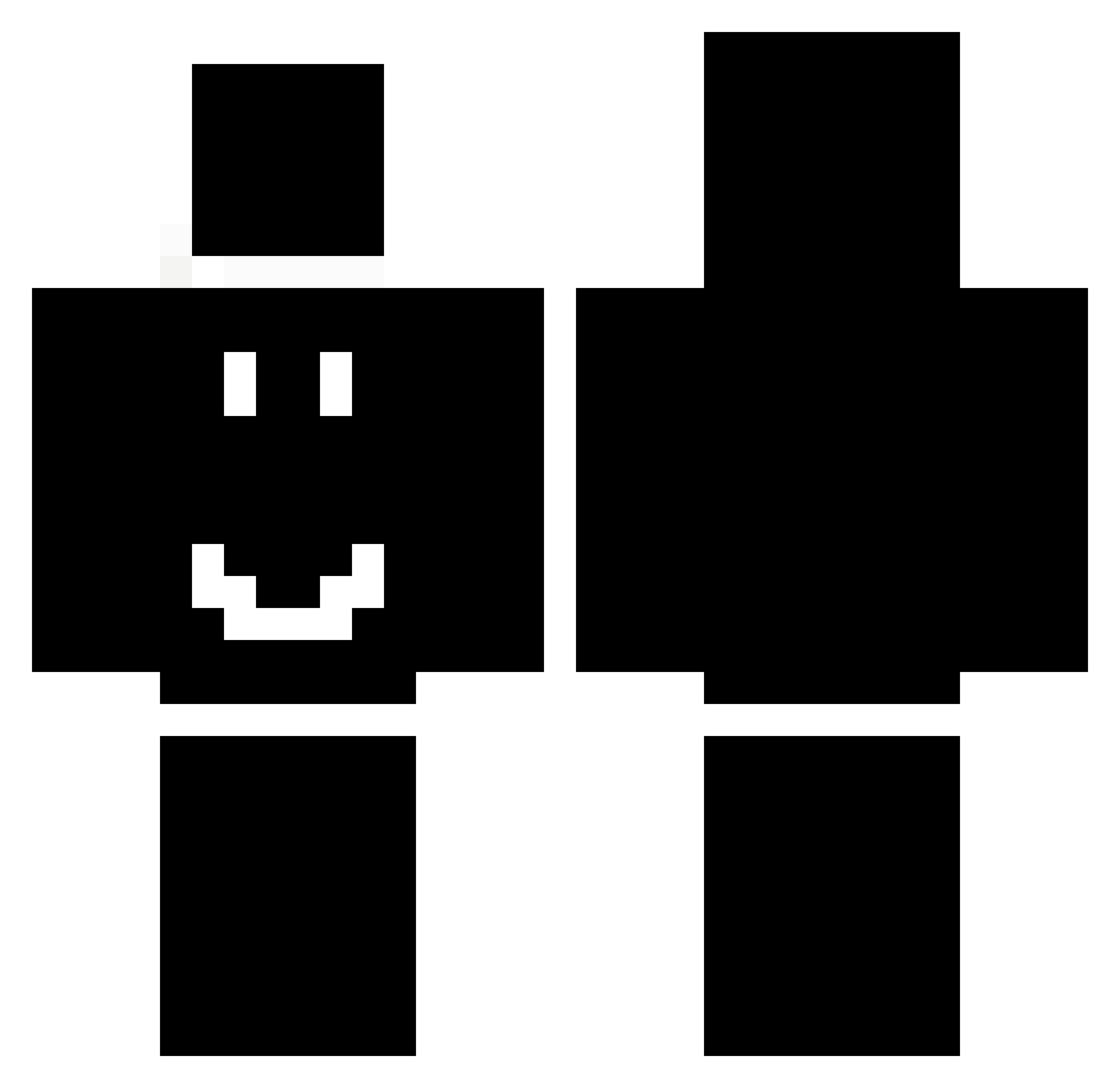 Unsubstantial Minecraft skin, front and back view