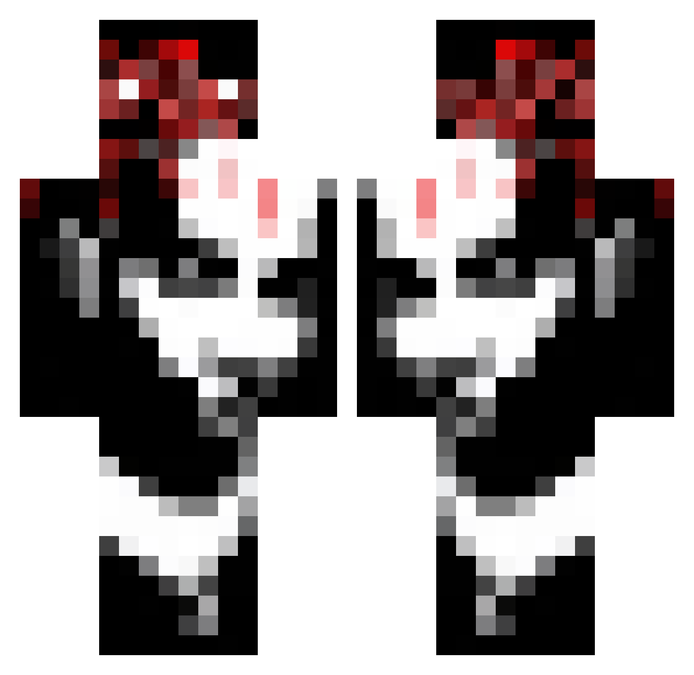 Rinsko Minecraft skin, front and back view