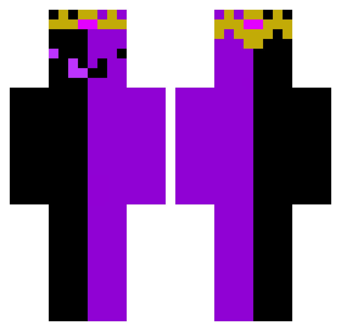 Manuel1086 Minecraft skin, front and back view