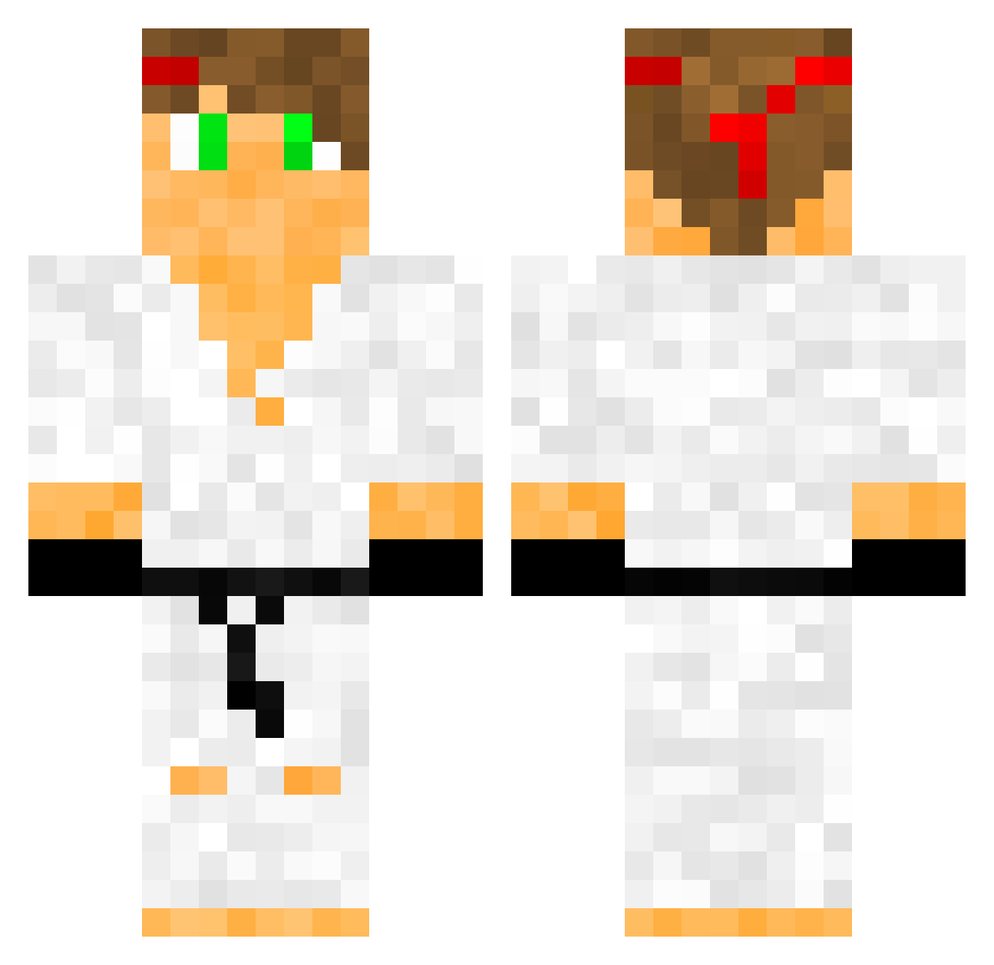 Sensej_FU Minecraft skin, front and back view