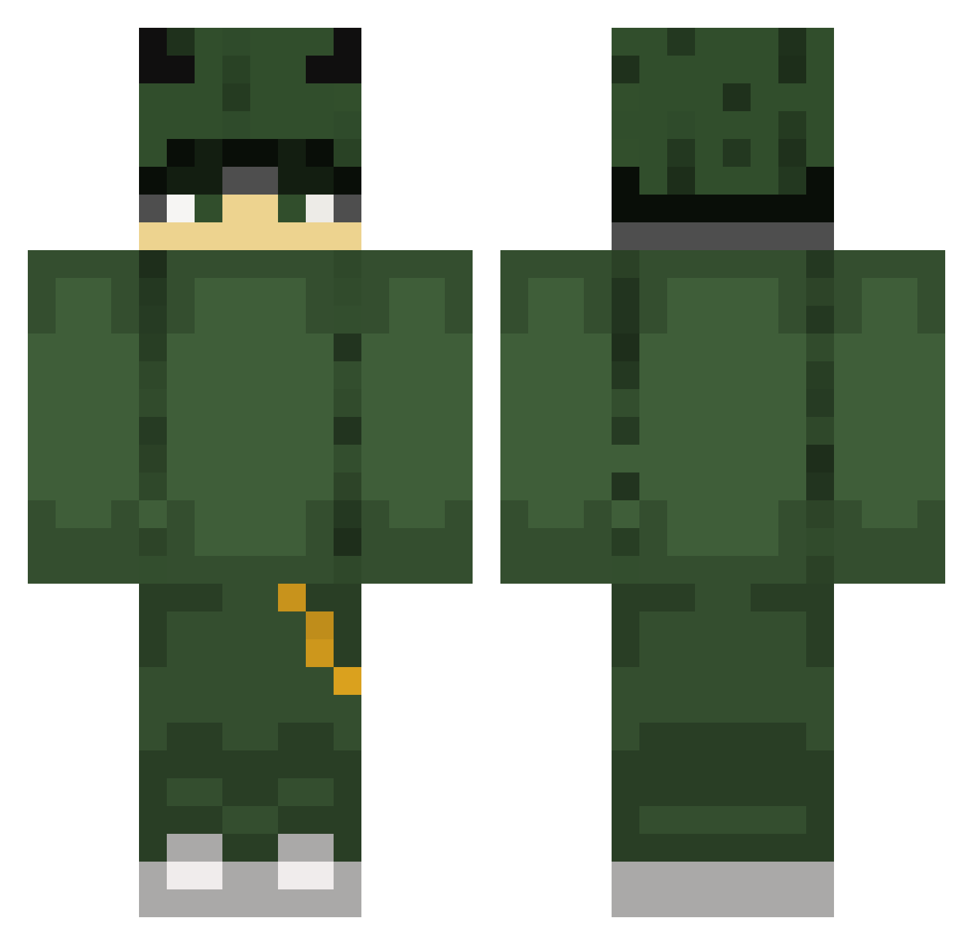 reppu500 Minecraft skin, front and back view