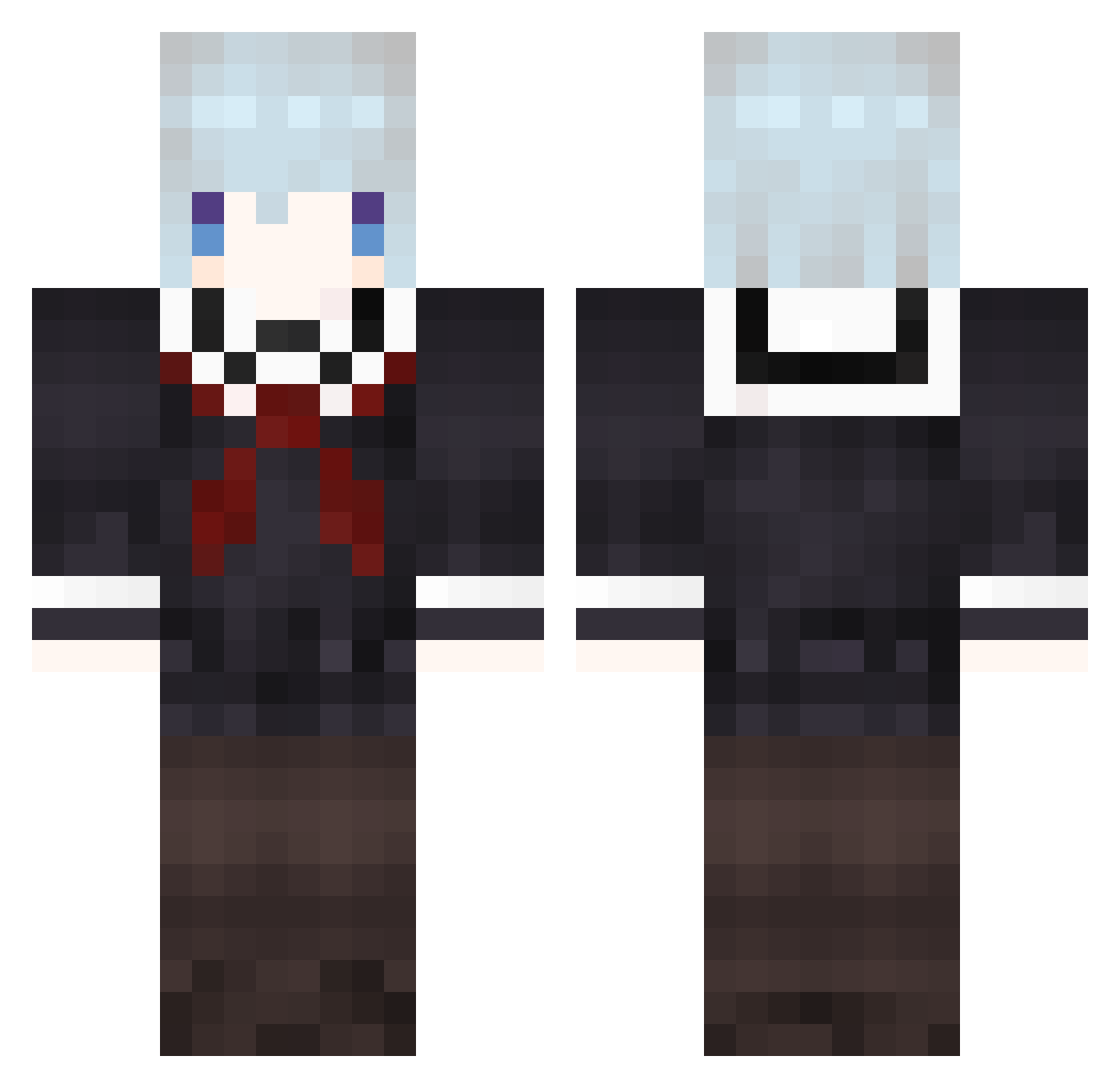 Assassin_Crazy Minecraft skin, front and back view