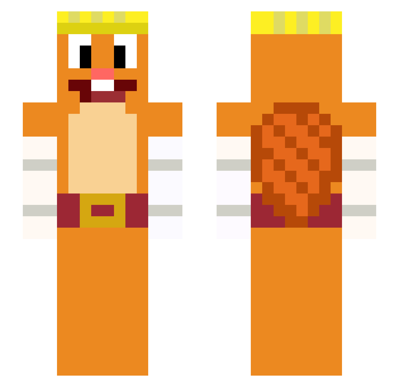 BobbyFishscale Minecraft skin, front and back view