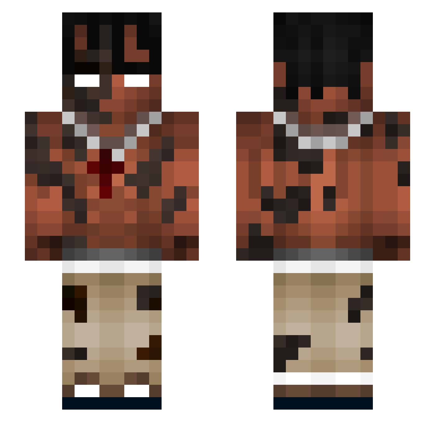 Coby_21 Minecraft skin, front and back view