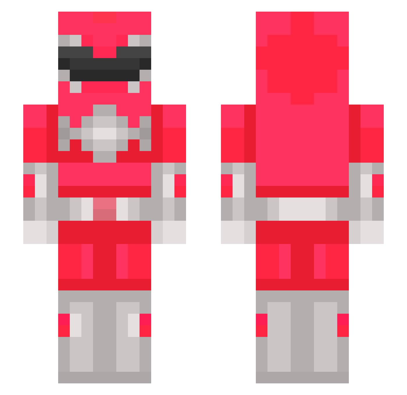 Bugsbanny03 Minecraft skin, front and back view
