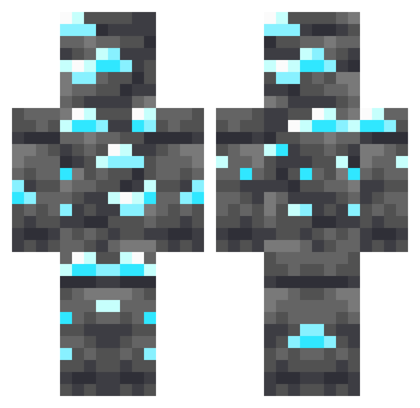 youthishi Minecraft skin, front and back view