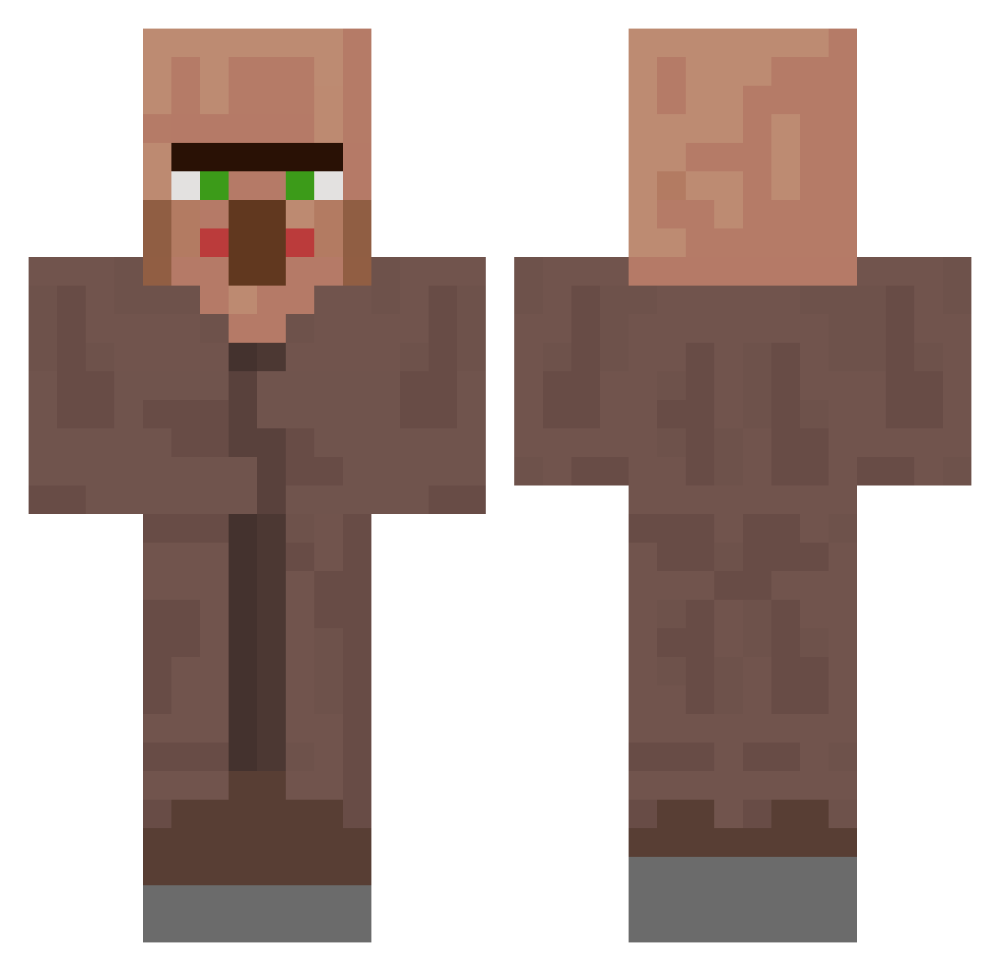 xXKsaCraftXx Minecraft skin, front and back view