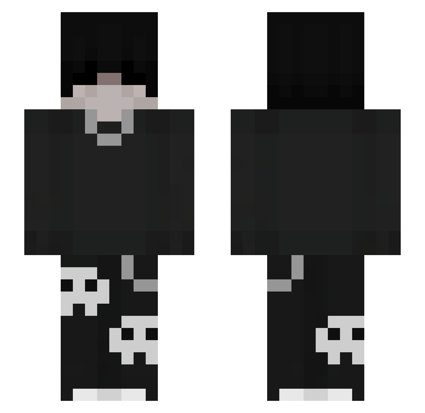 Rotlan Minecraft skin, front and back view