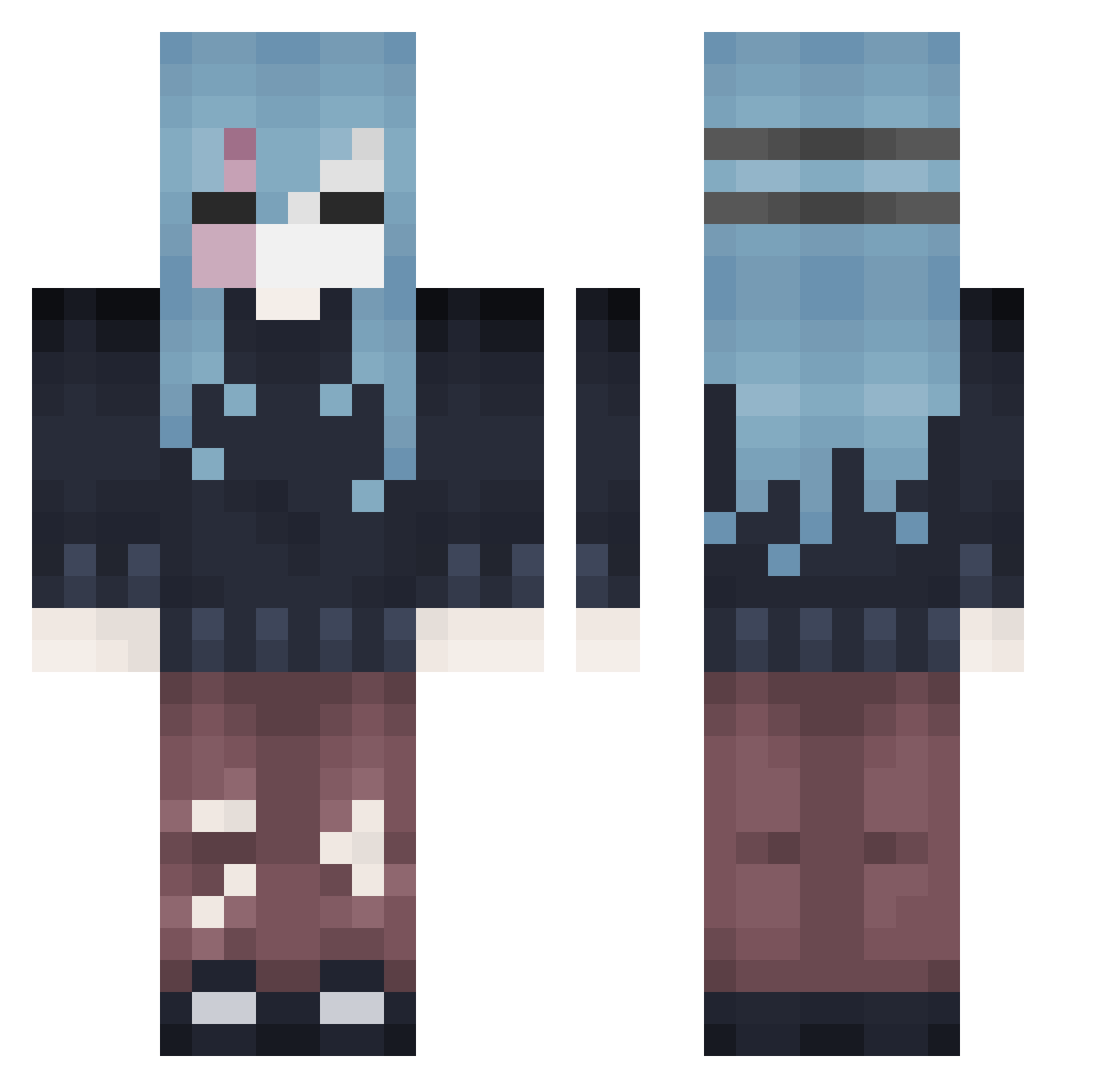 cookiesandcream6 Minecraft skin, front and back view