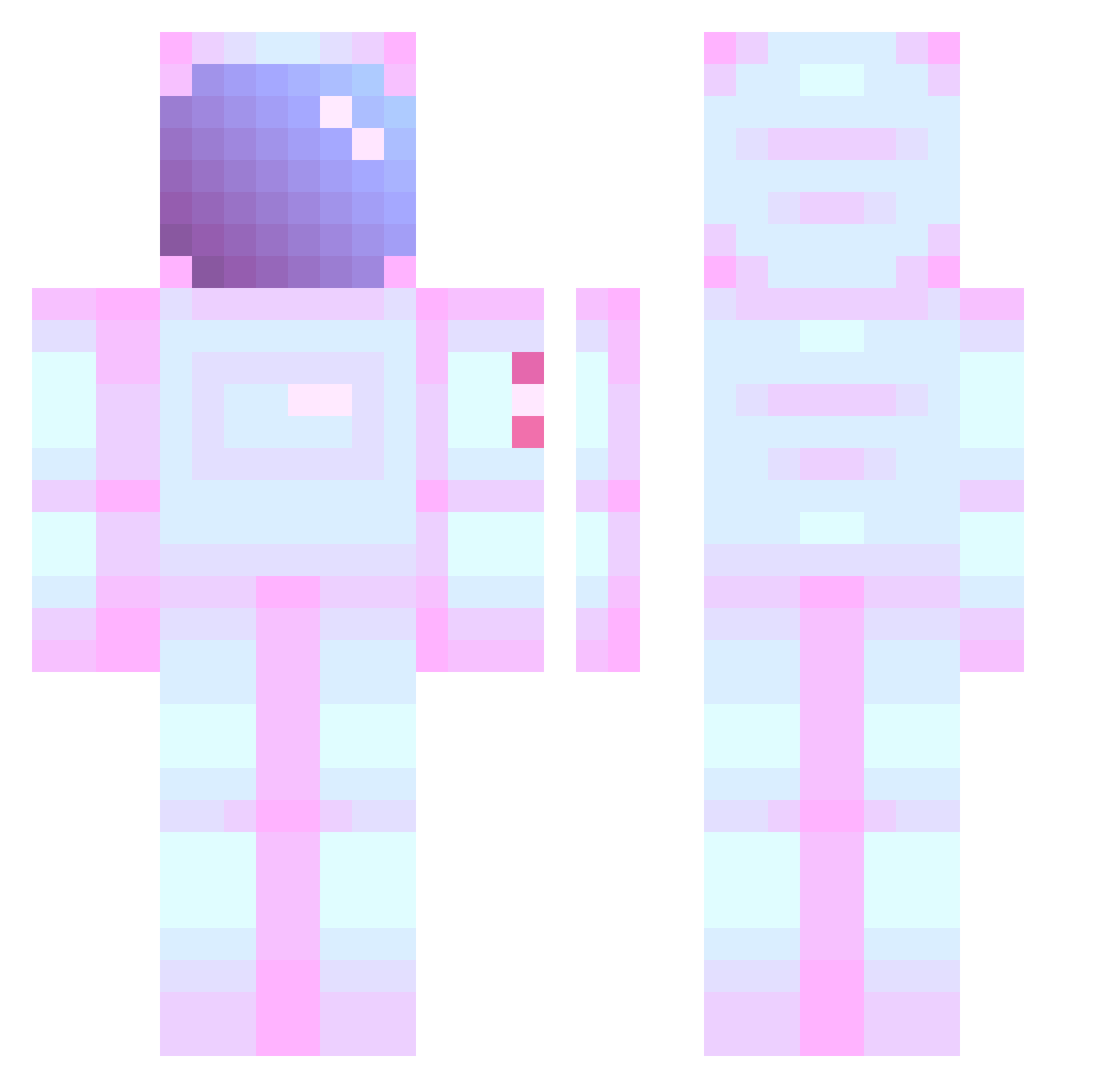 Matuhtuh Minecraft skin, front and back view