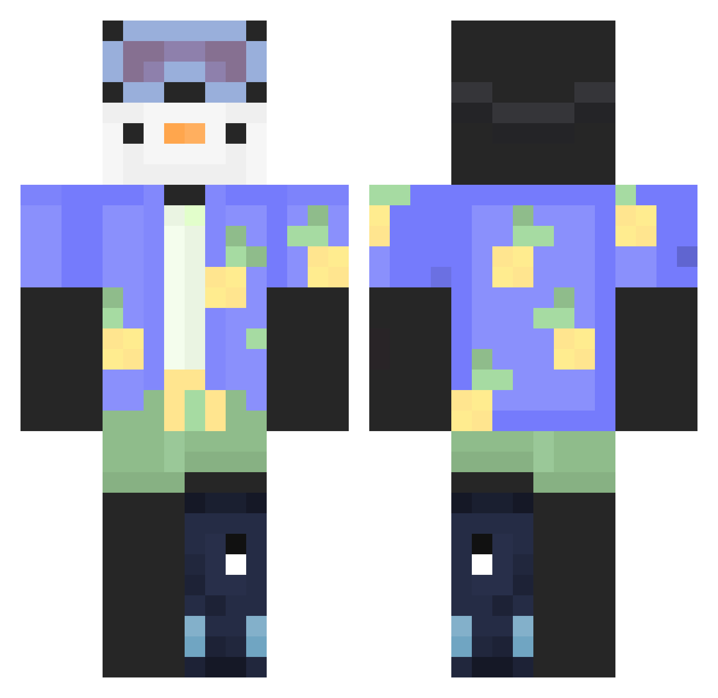 xdsrx31sr Minecraft skin, front and back view