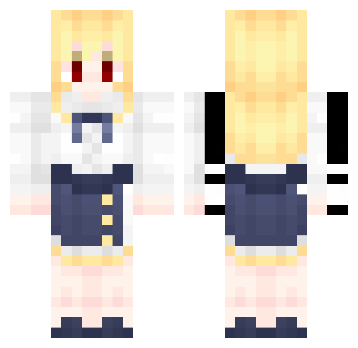 yyyyyddddd Minecraft skin, front and back view