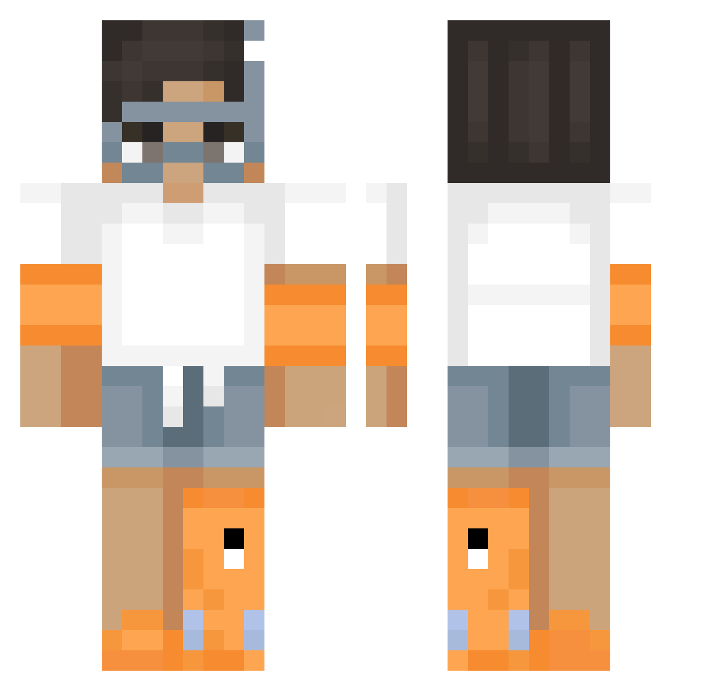 brajkan Minecraft skin, front and back view