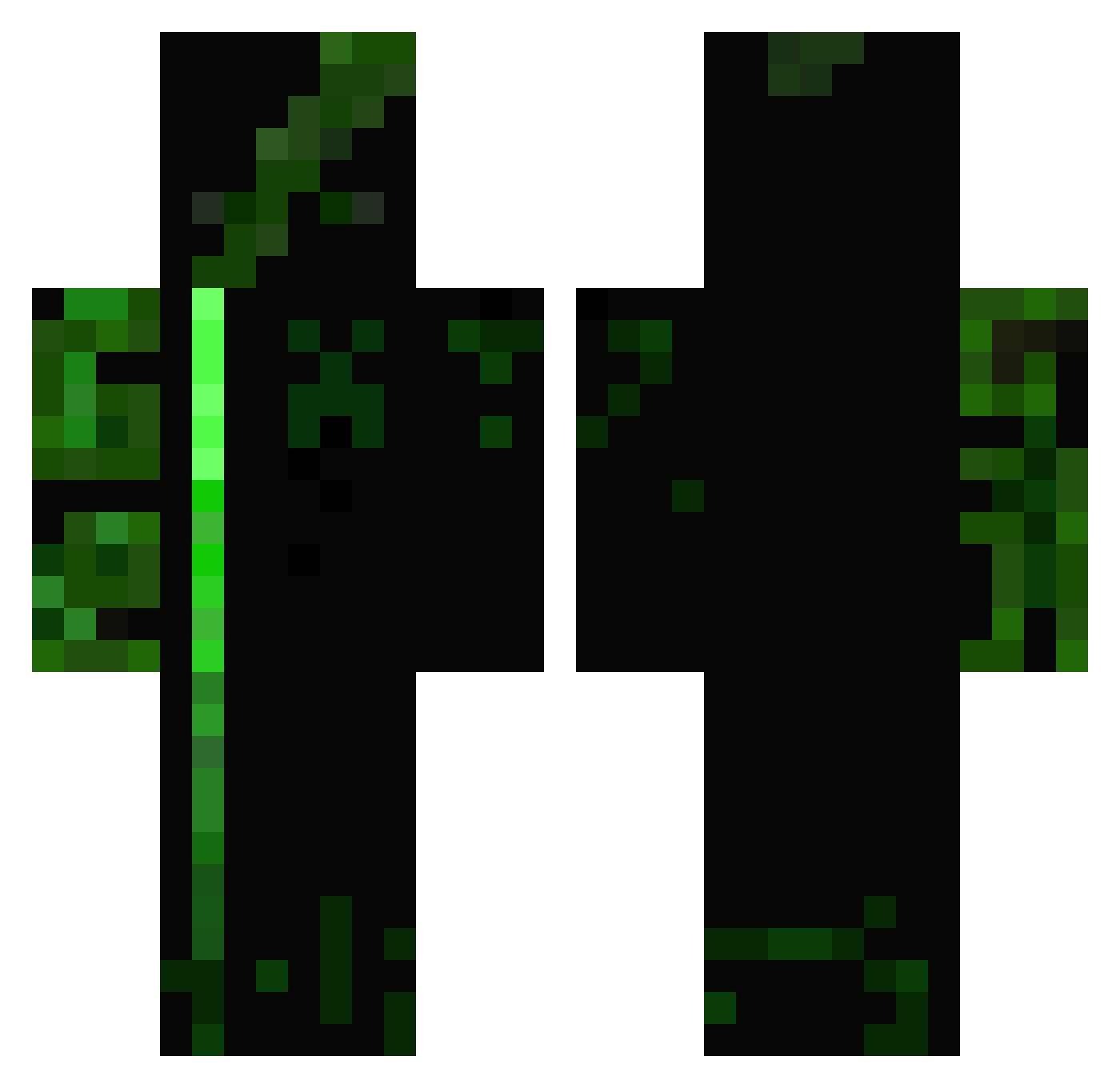 __kobalt Minecraft skin, front and back view