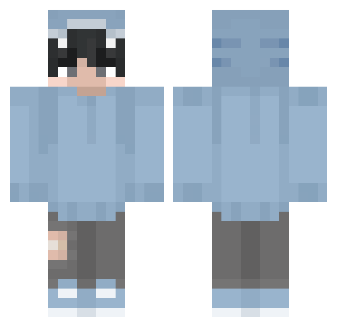 SharK_BooM Minecraft skin, front and back view