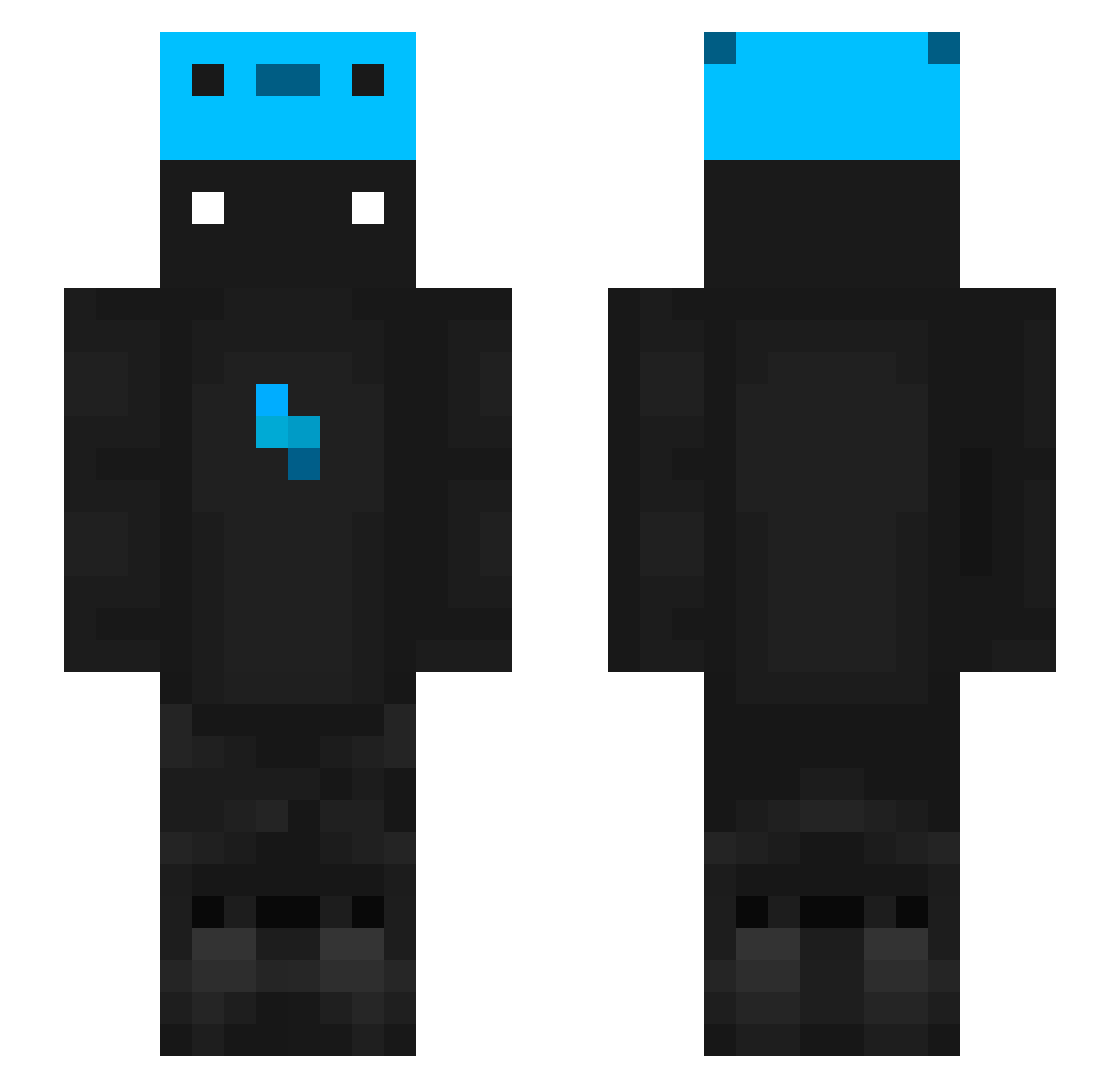 Vex_Yumm Minecraft skin, front and back view