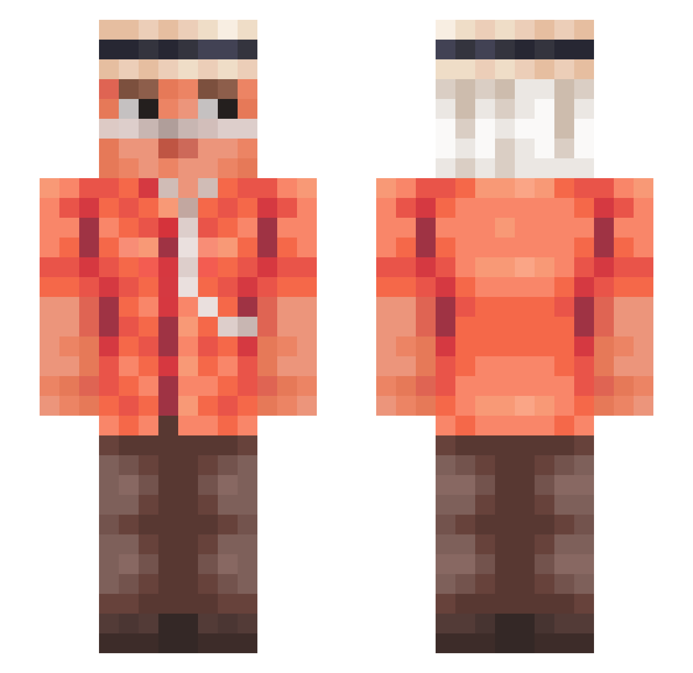 Underscore3394 Minecraft skin, front and back view