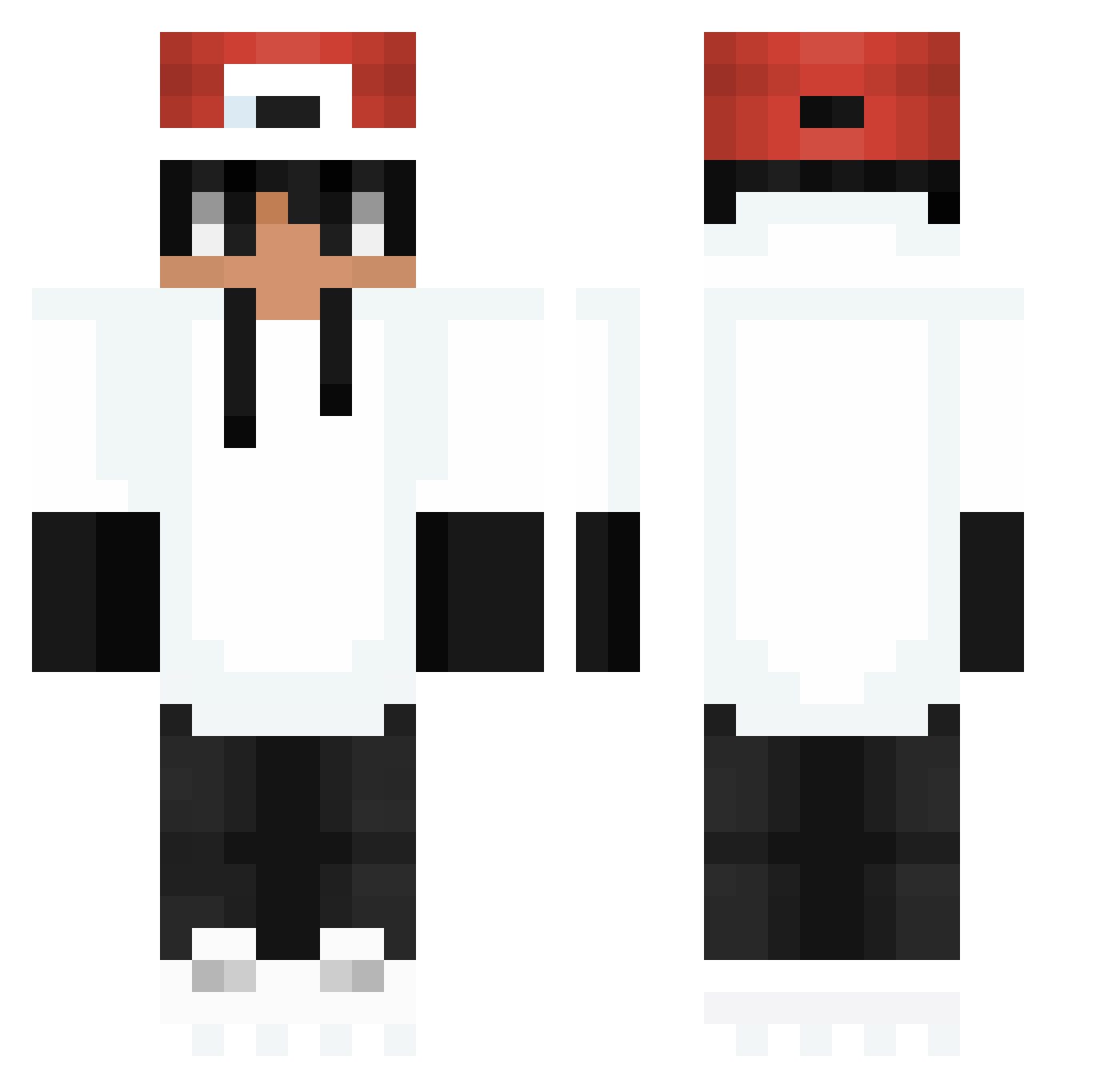Warteex Minecraft skin, front and back view