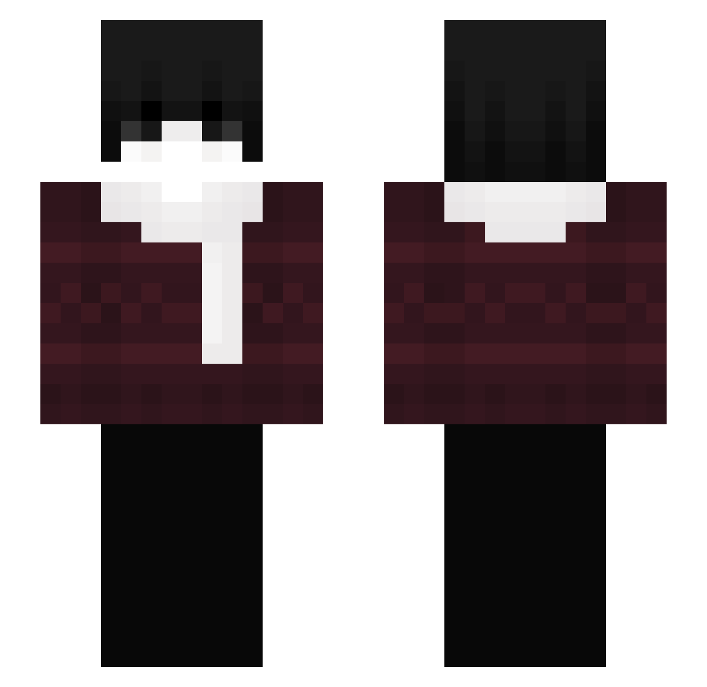 Rebounces Minecraft skin, front and back view