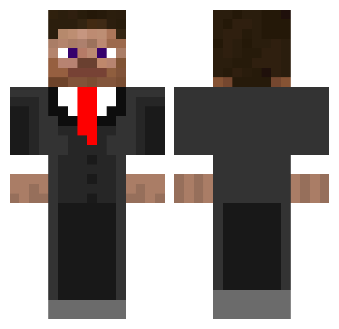 bestefar12 Minecraft skin, front and back view