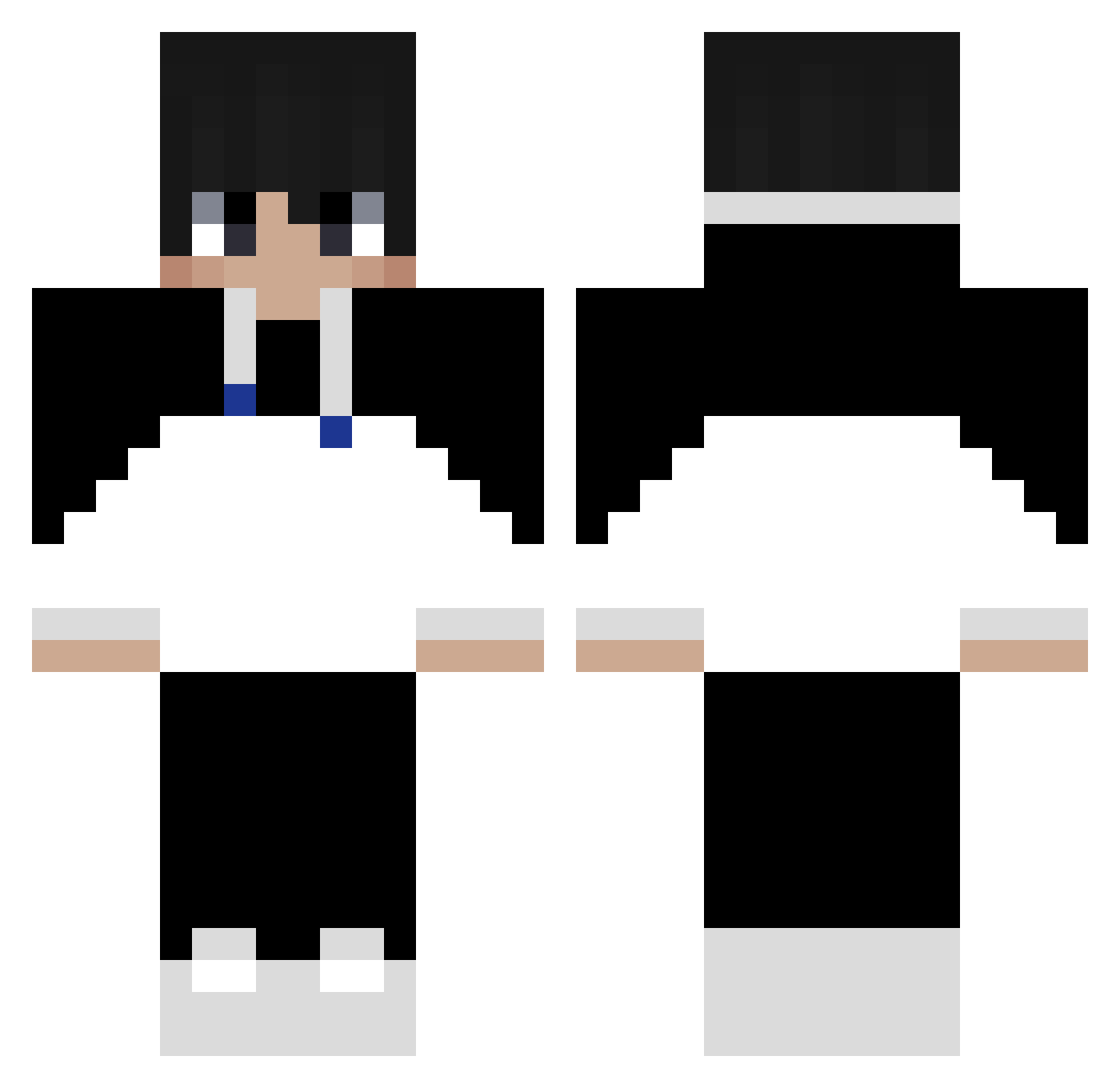 Shadow_k8 Minecraft skin, front and back view