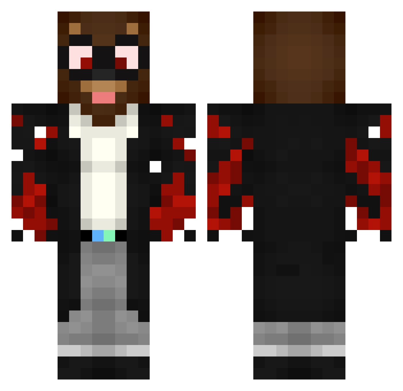 FrederikBjerkan Minecraft skin, front and back view