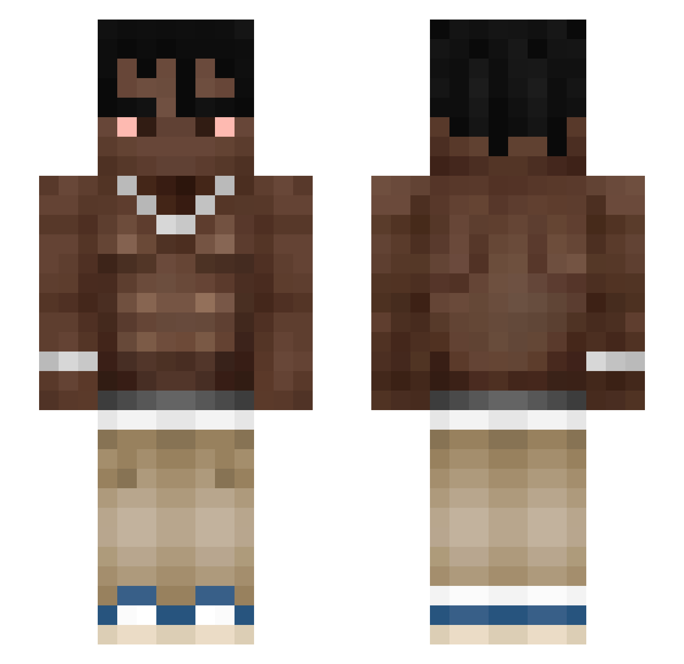 jcjo_ Minecraft skin, front and back view