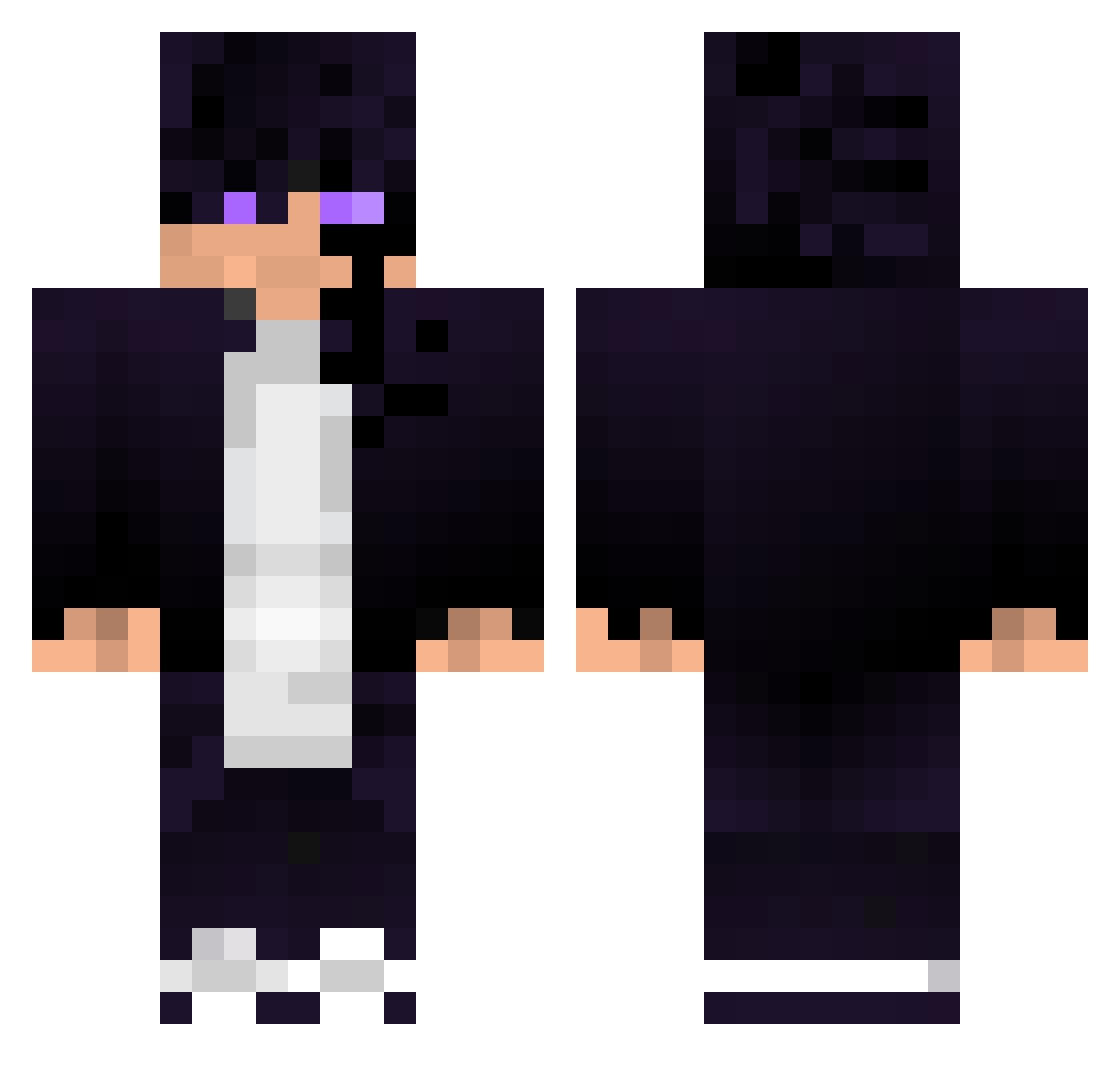 SaneKoala Minecraft skin, front and back view