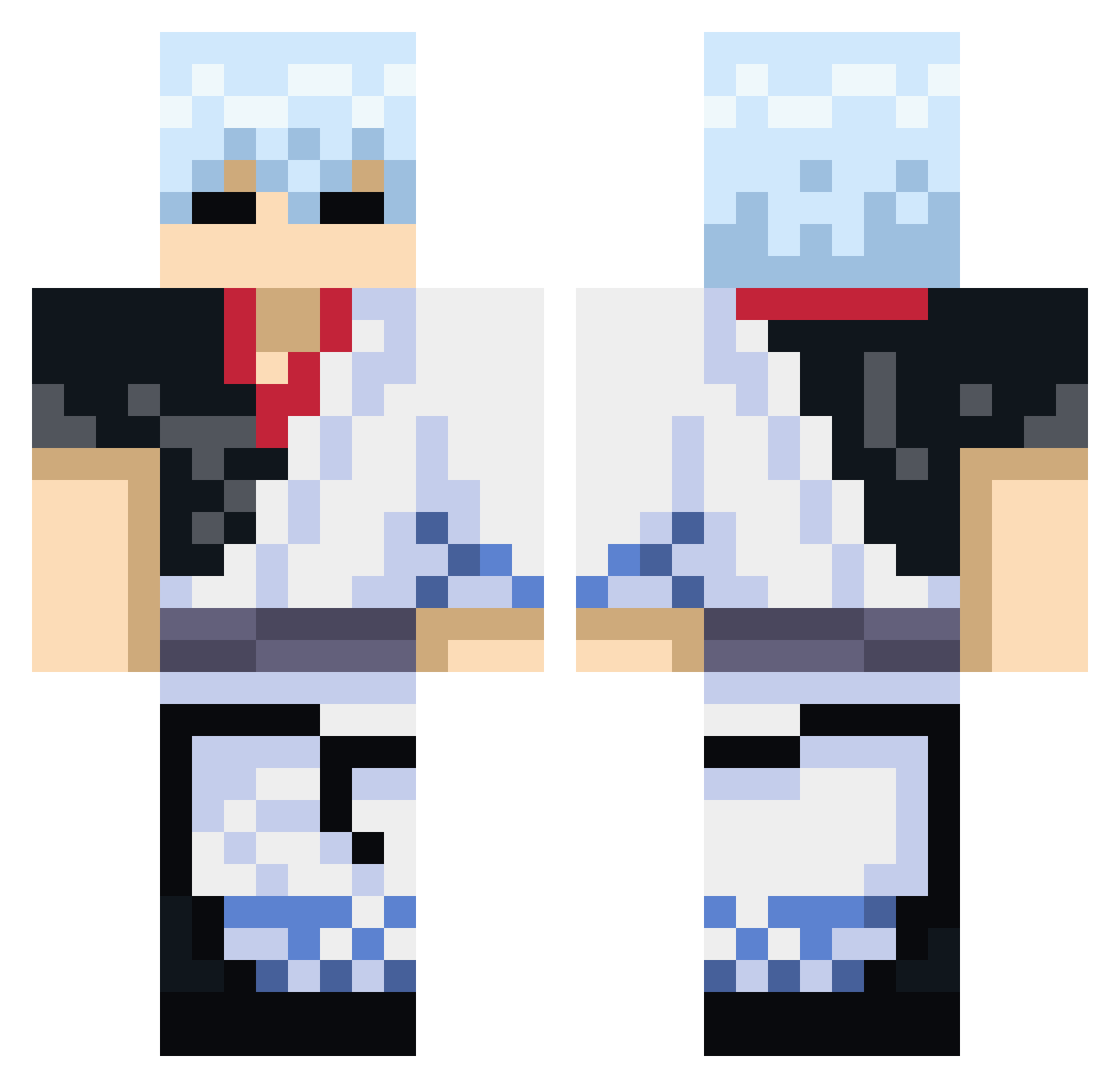 Psyconify Minecraft skin, front and back view