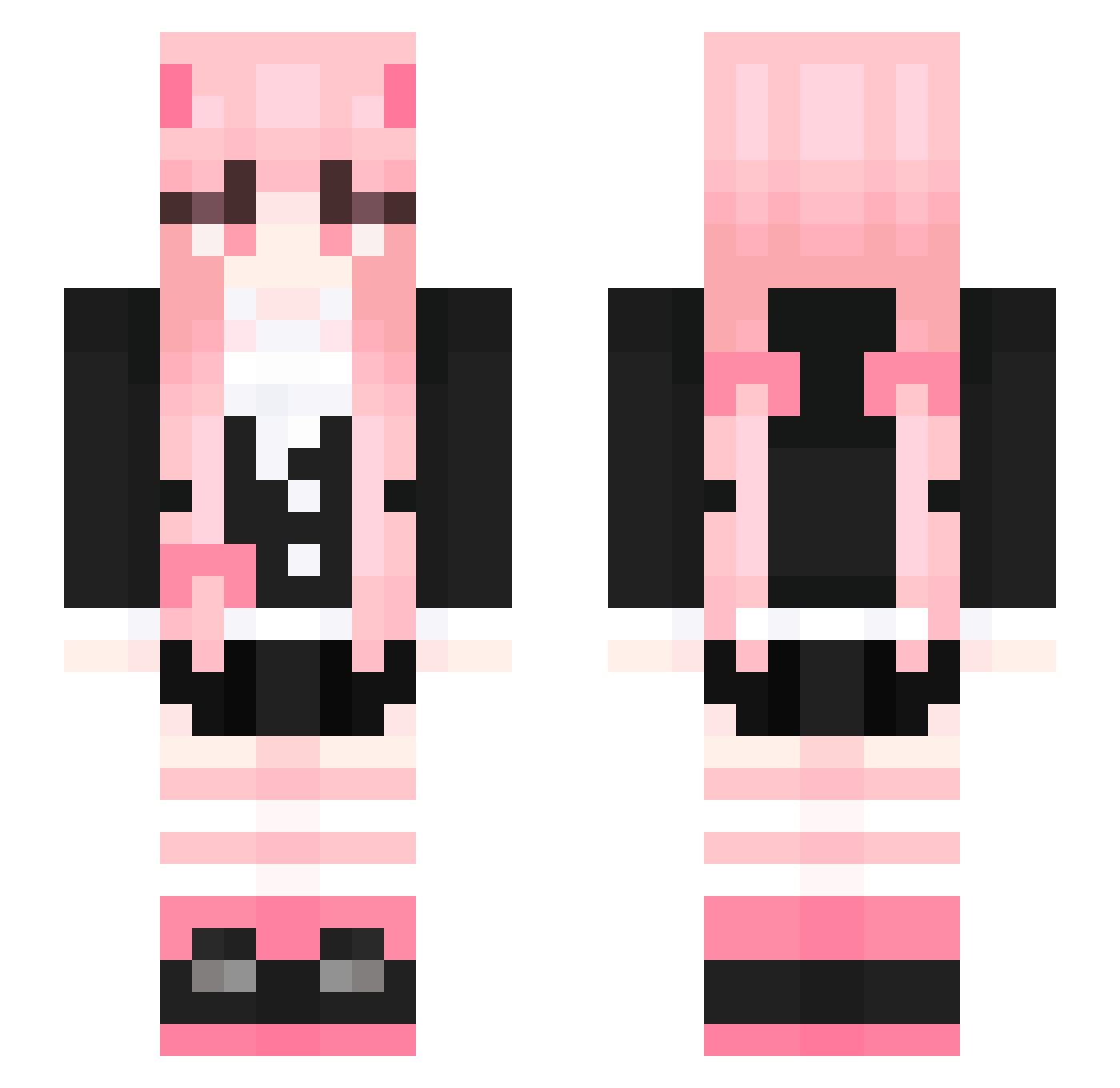 Yulcia_ Minecraft skin, front and back view