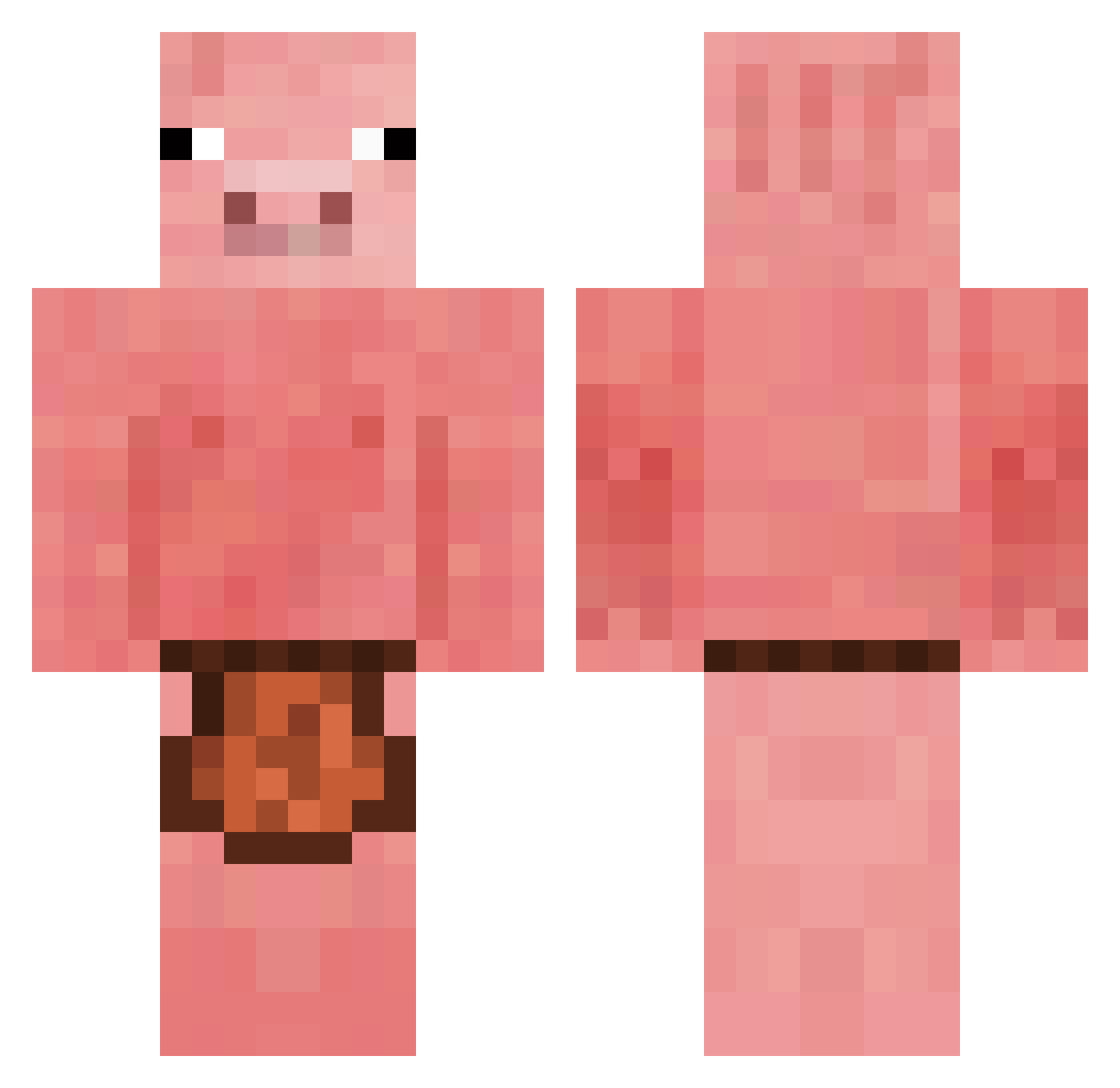 pangerousdedo Minecraft skin, front and back view