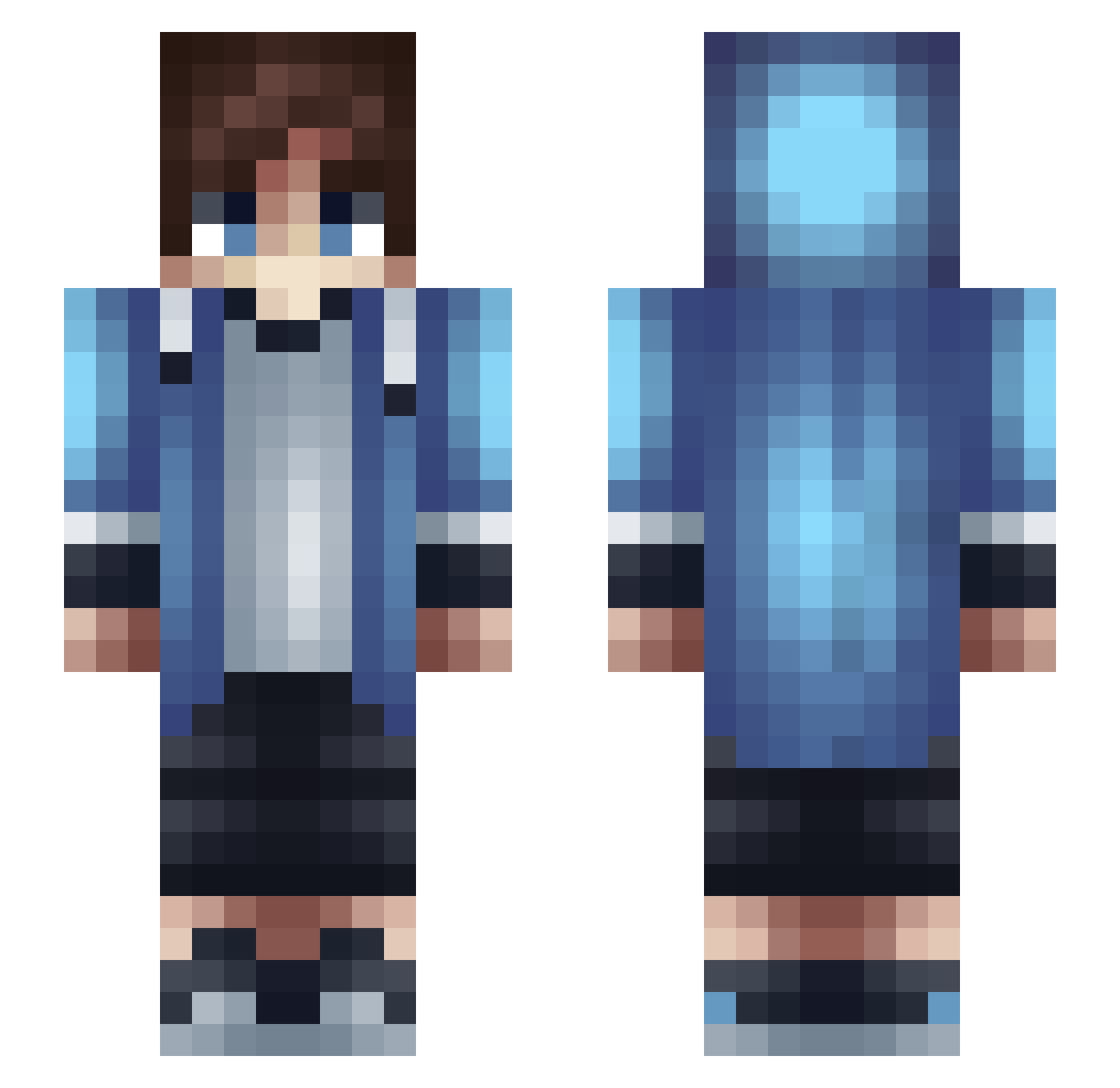 rikuzo3387 Minecraft skin, front and back view