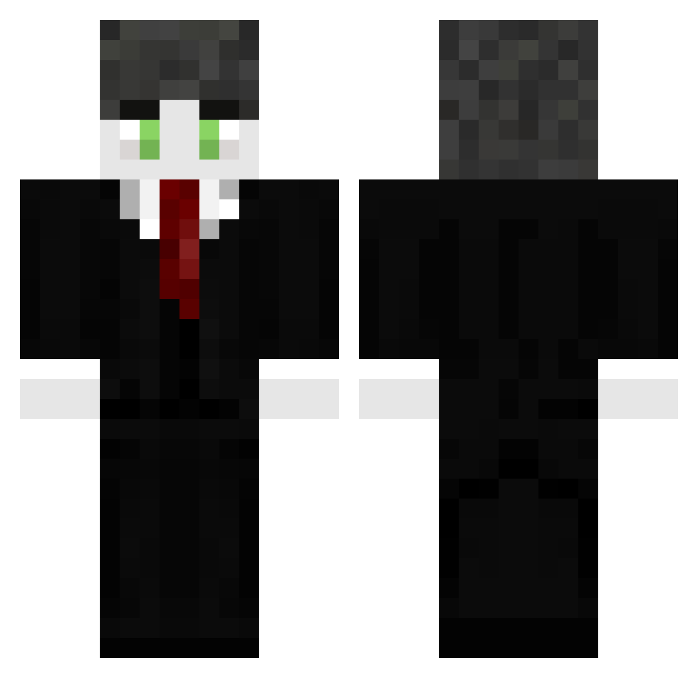 Coiski Minecraft skin, front and back view
