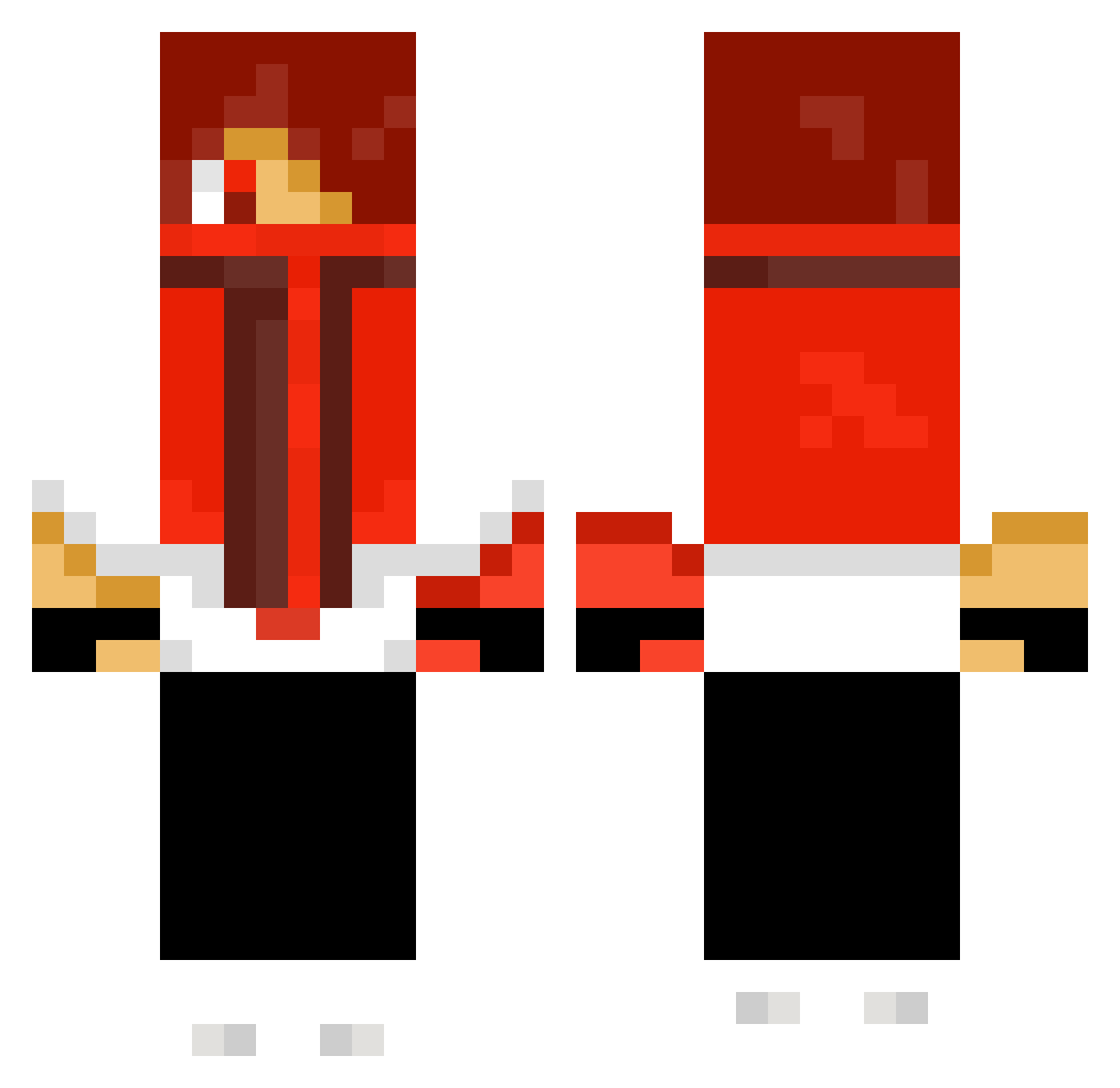 Qassimo Minecraft skin, front and back view
