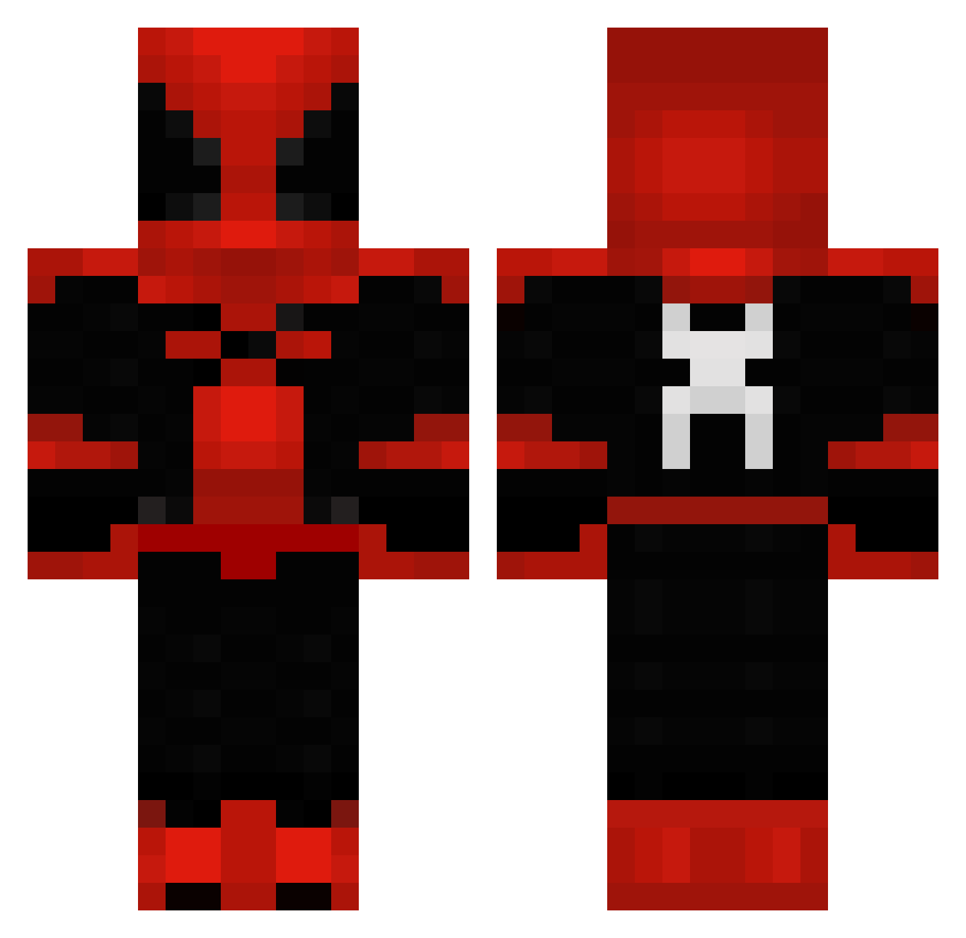 Gipsylive Minecraft skin, front and back view