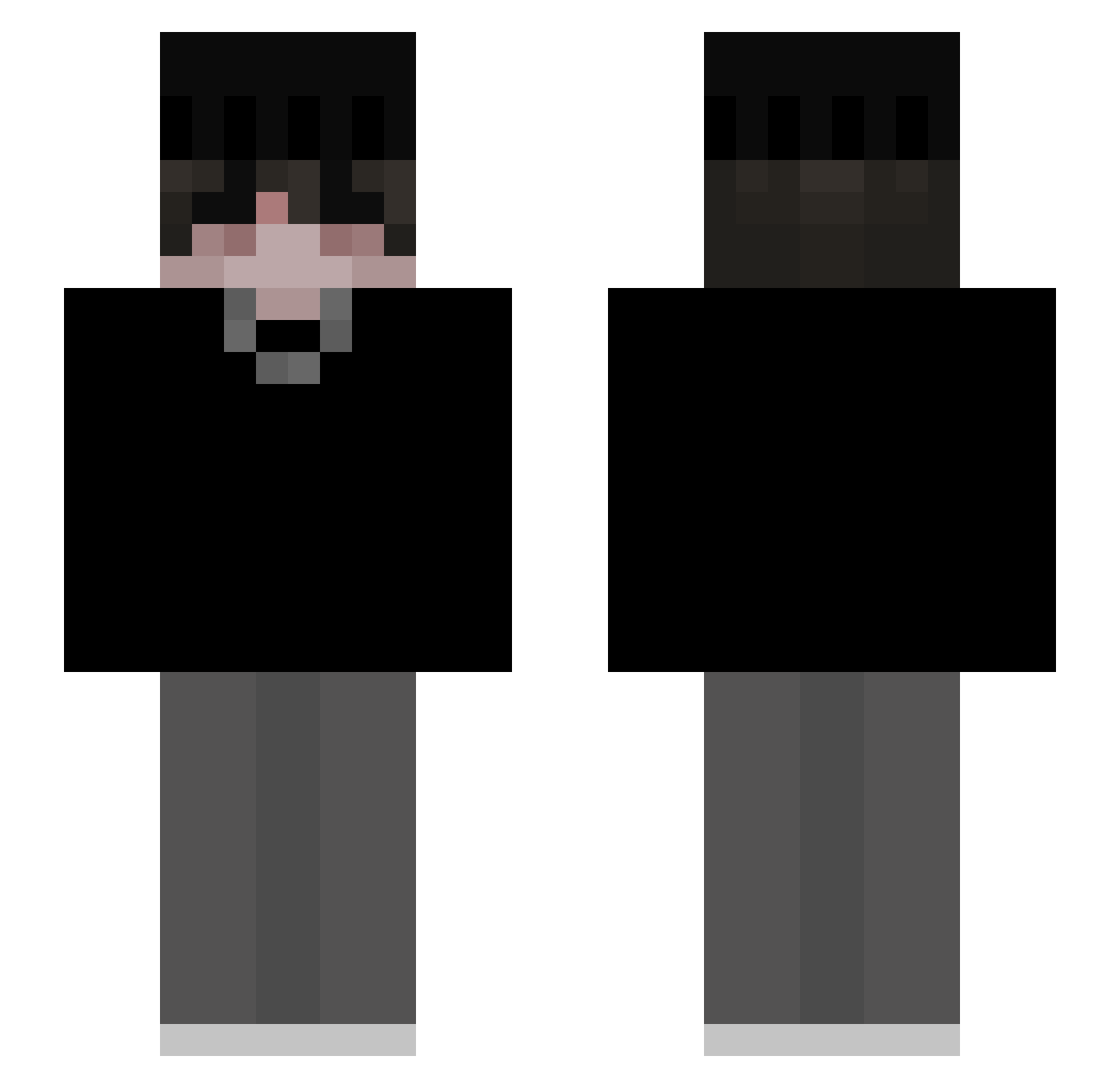 IamRubik Minecraft skin, front and back view