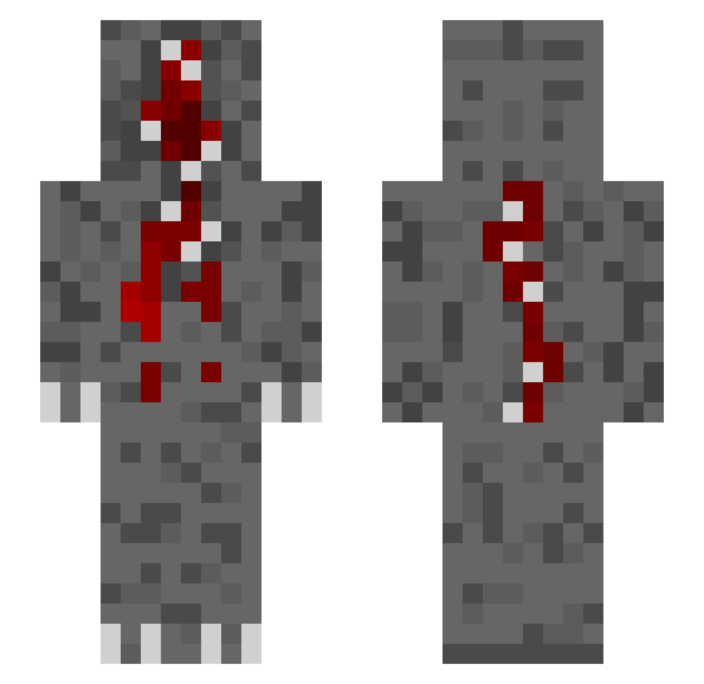 Alex156 Minecraft skin, front and back view